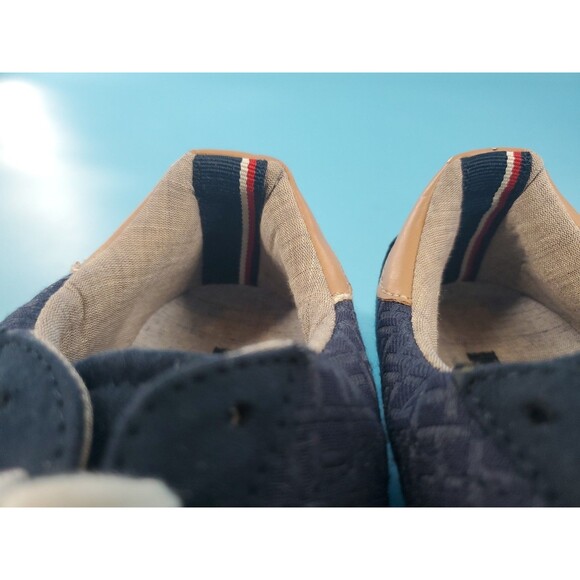 Tommy Hilfiger Sneaker 8.5 Womens Blue Monogram Lace Up Ankle Flat Shoe TWMADDIE - Picture 8 of 13